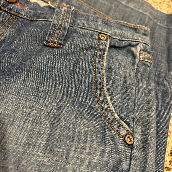 Frankie B Low Rise Straight Leg Jeans Size 4 Medium Wash Y2K Denim - Picture 8 of 12